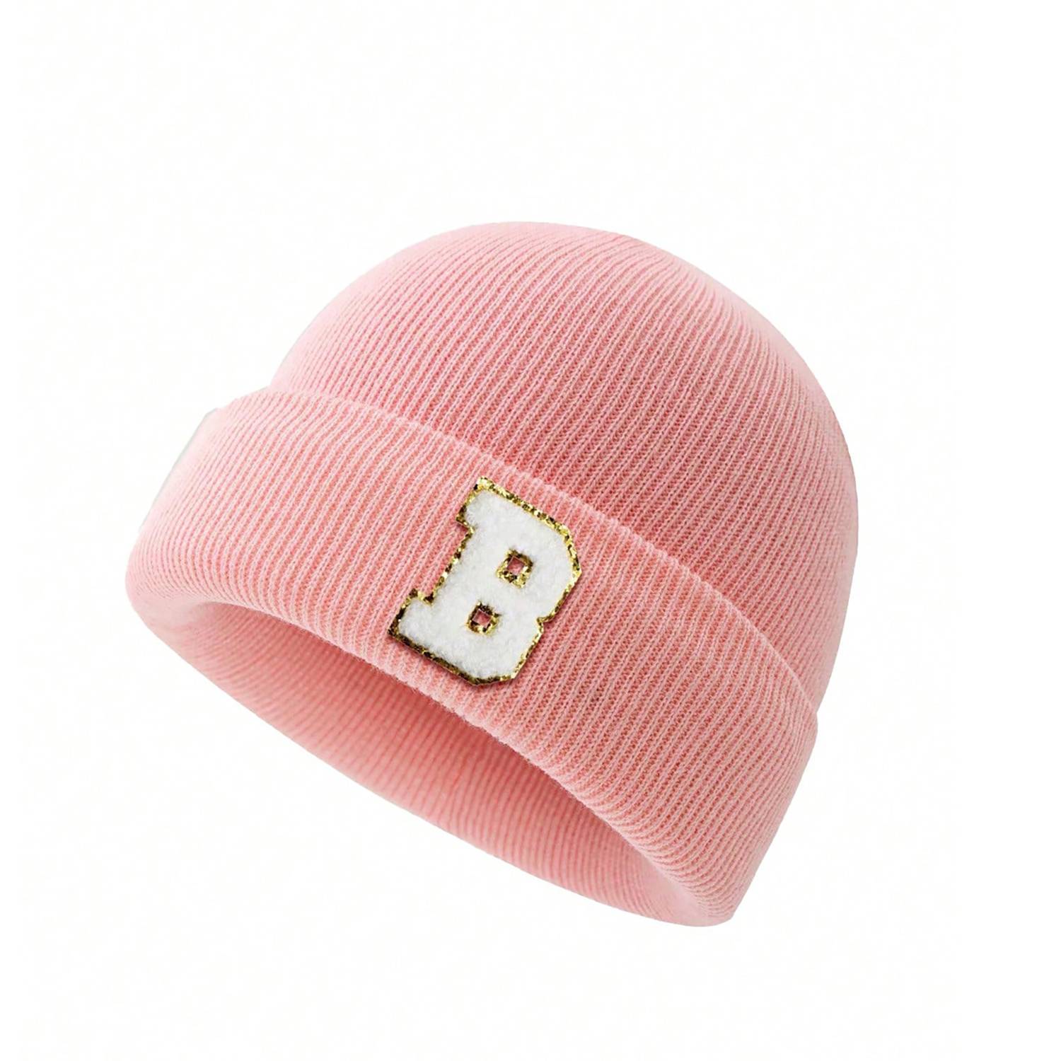 Warm Winter Kids' Beanie W/ Letter Design 3