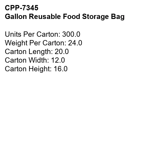 Gallon Reusable Food Storage Bag 16