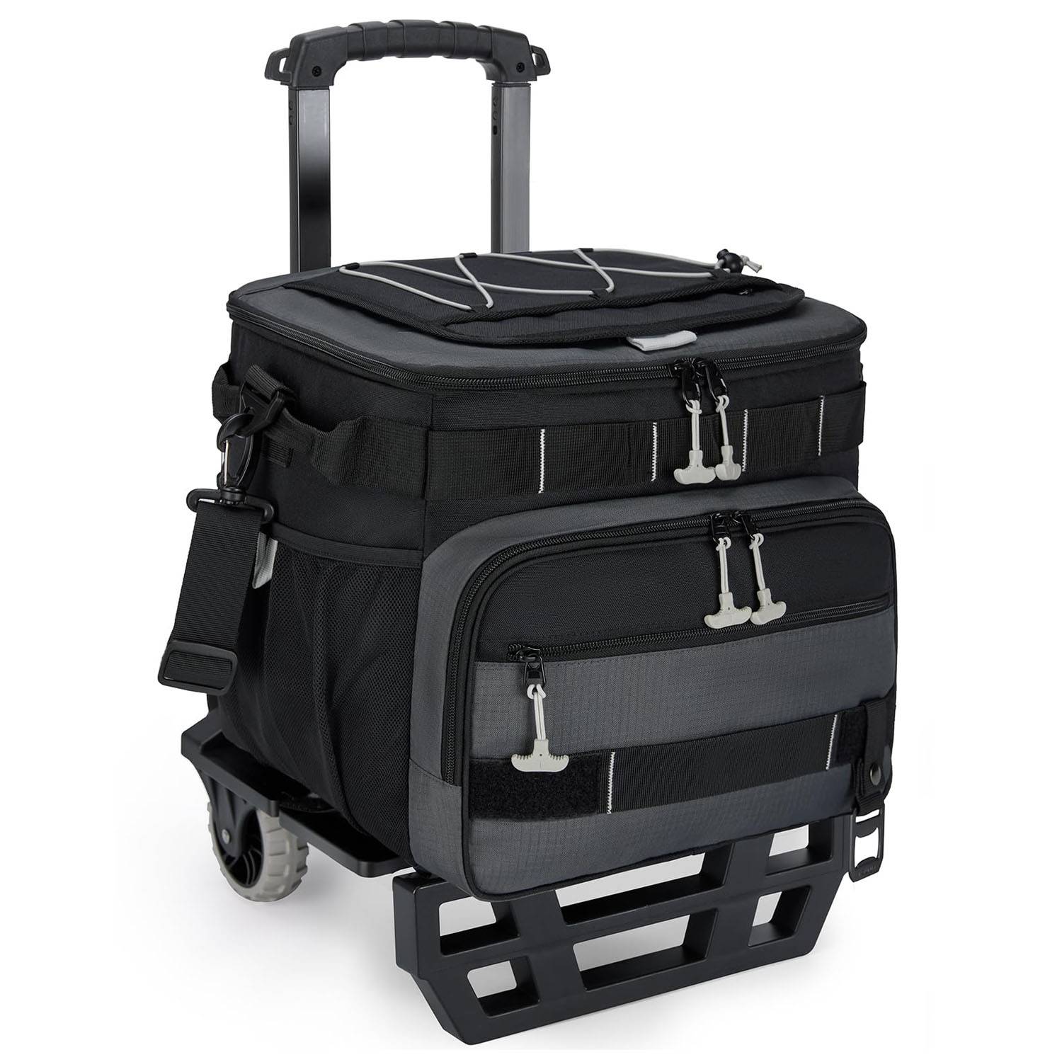 48-Can Collapsible Cooler Trolley Bag with Wheels 3