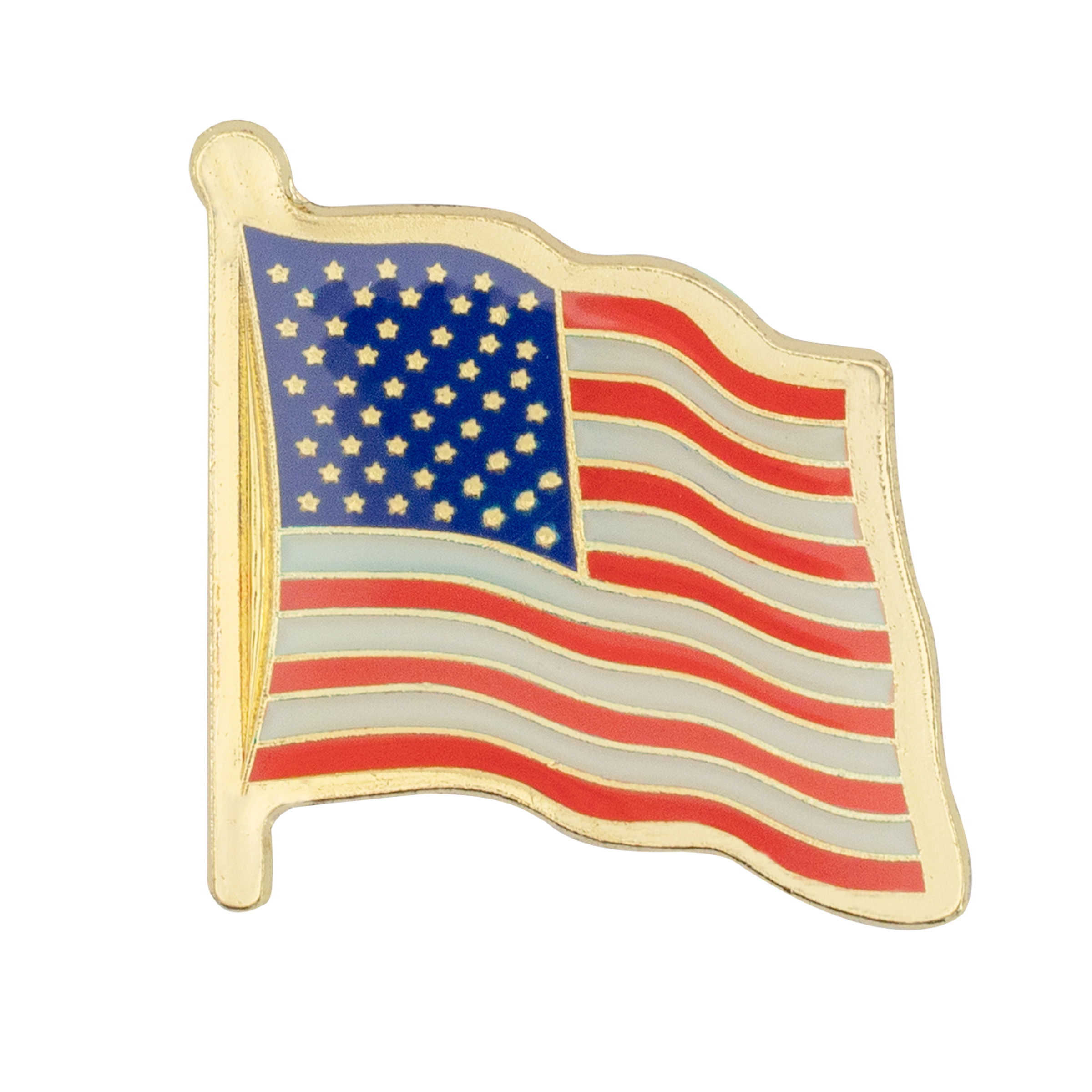 Etched American Flag Lapel Pins 3