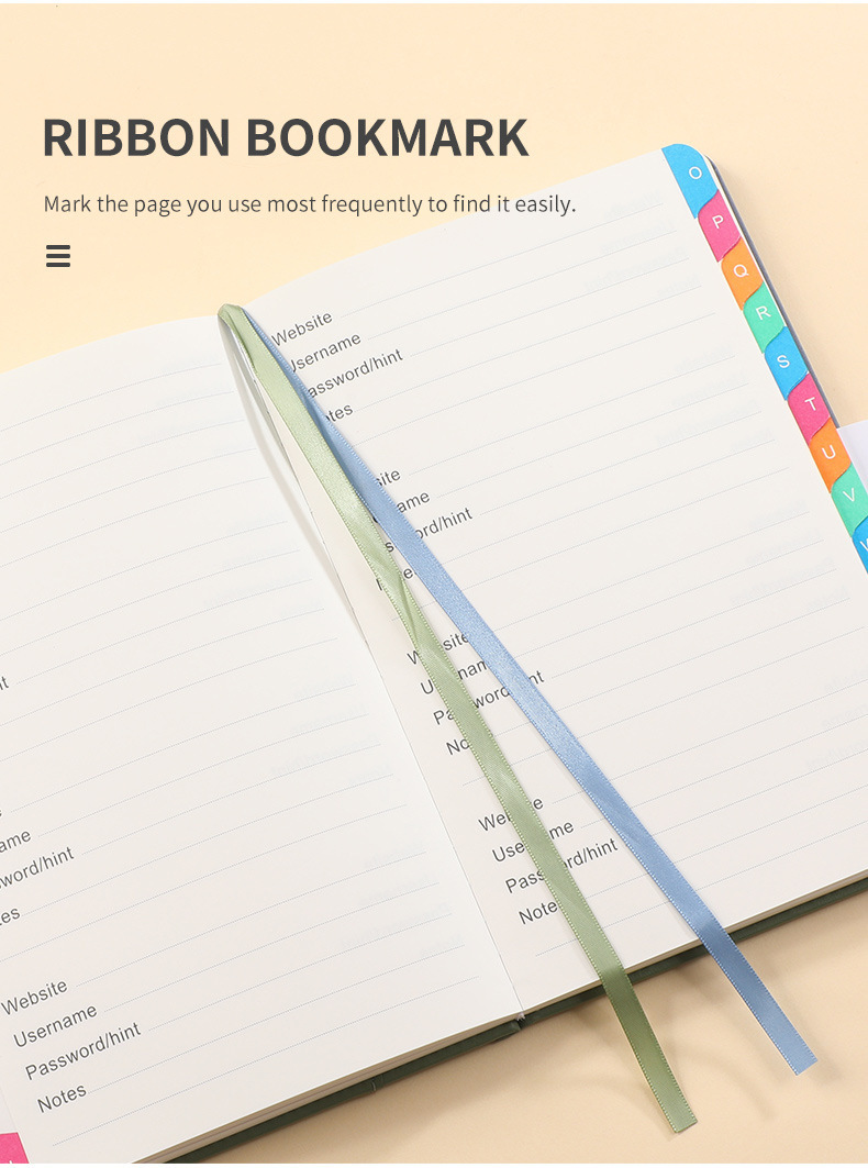 Address and Password Keeper Book with Alphabetical Tabs 9