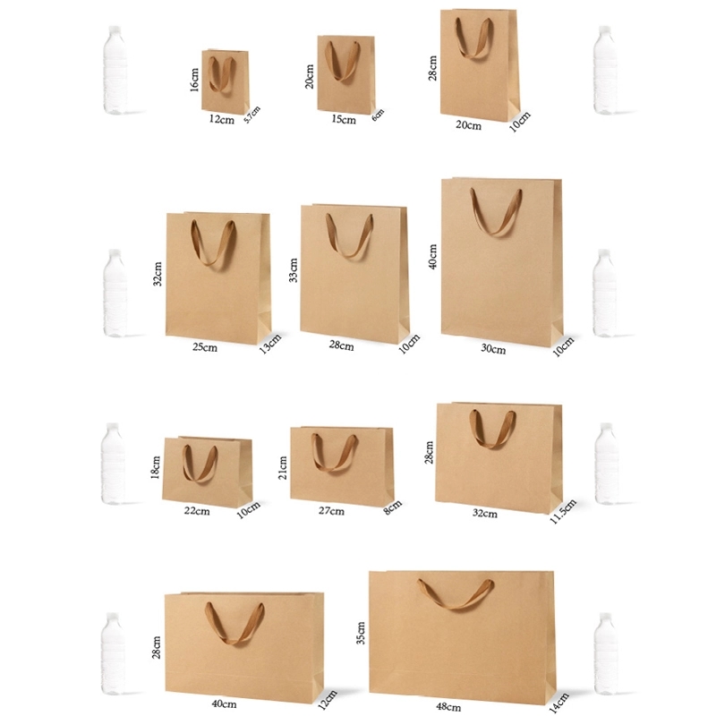 Kraft Paper Brown Shopping Bag-11"x 4"x 13" 4