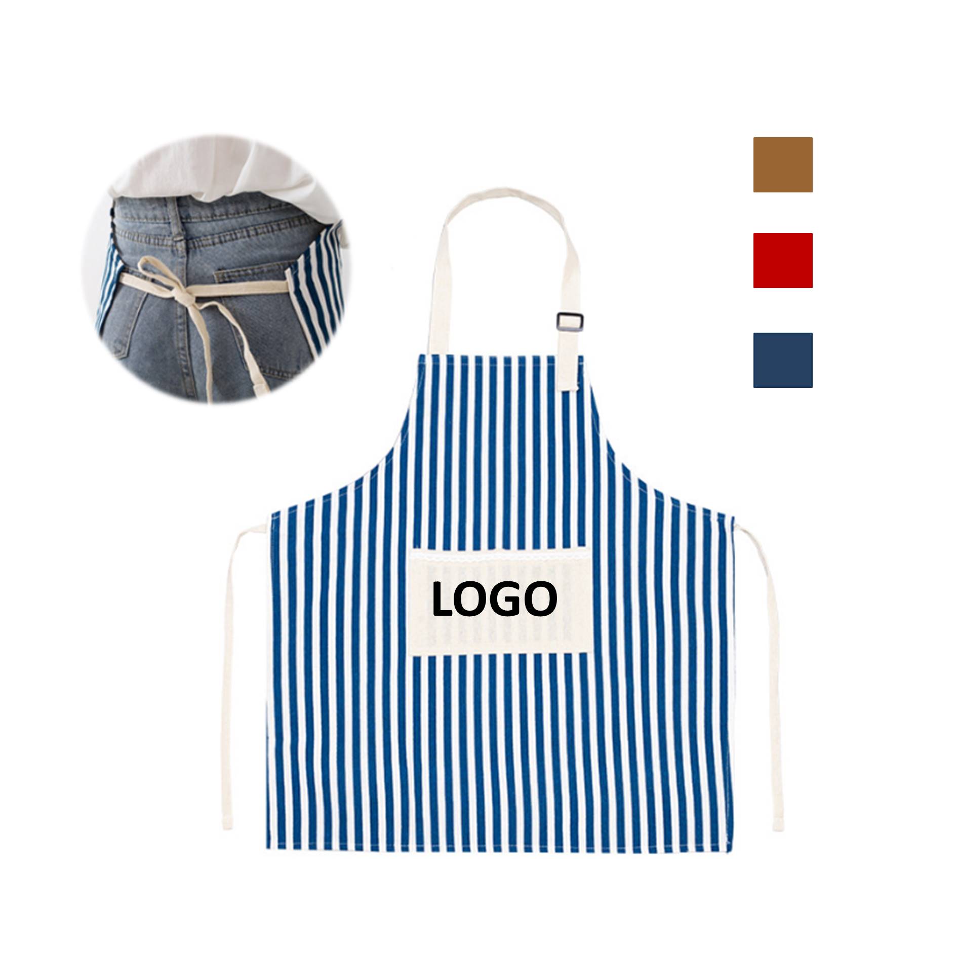 Cotton And Linen Cooking Apron 7