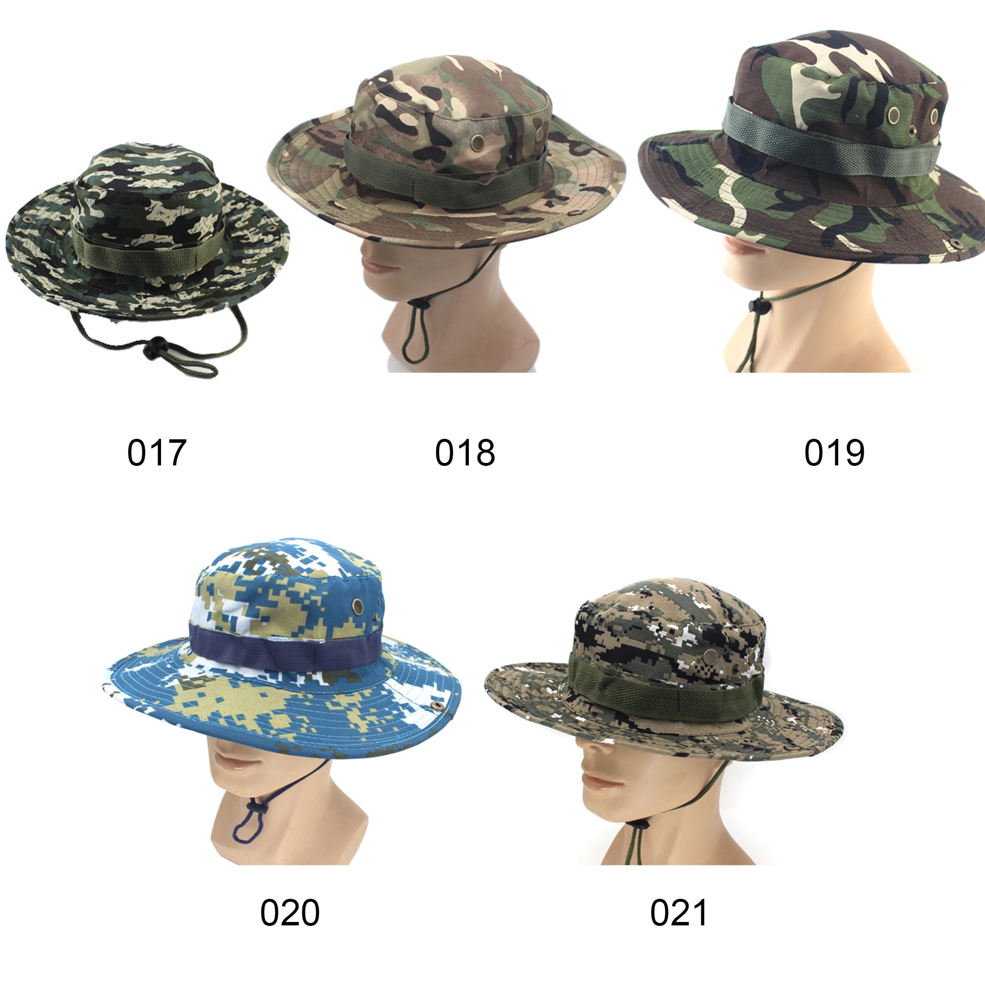 Camo Wide Brim Fisherman Bucket Hat With Neck Flap 3