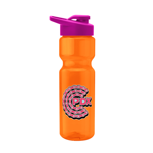 Blazer 28oz Transparent Bike Bottle w/Drink-thru Lid 83