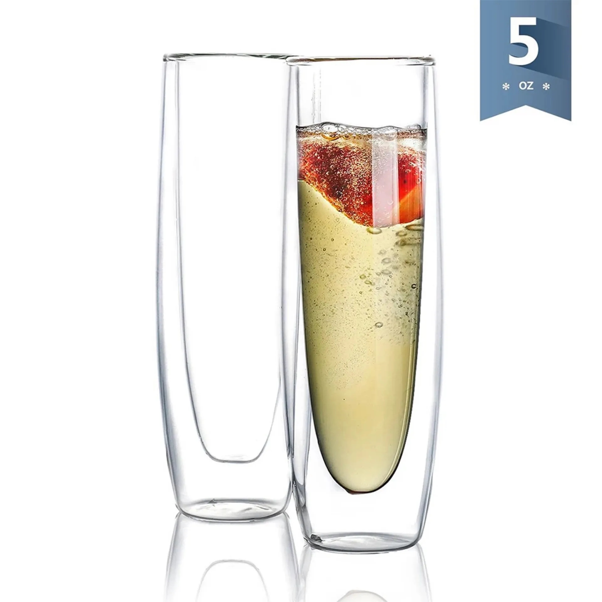 Stemless Double Wall Champagne Glass 2