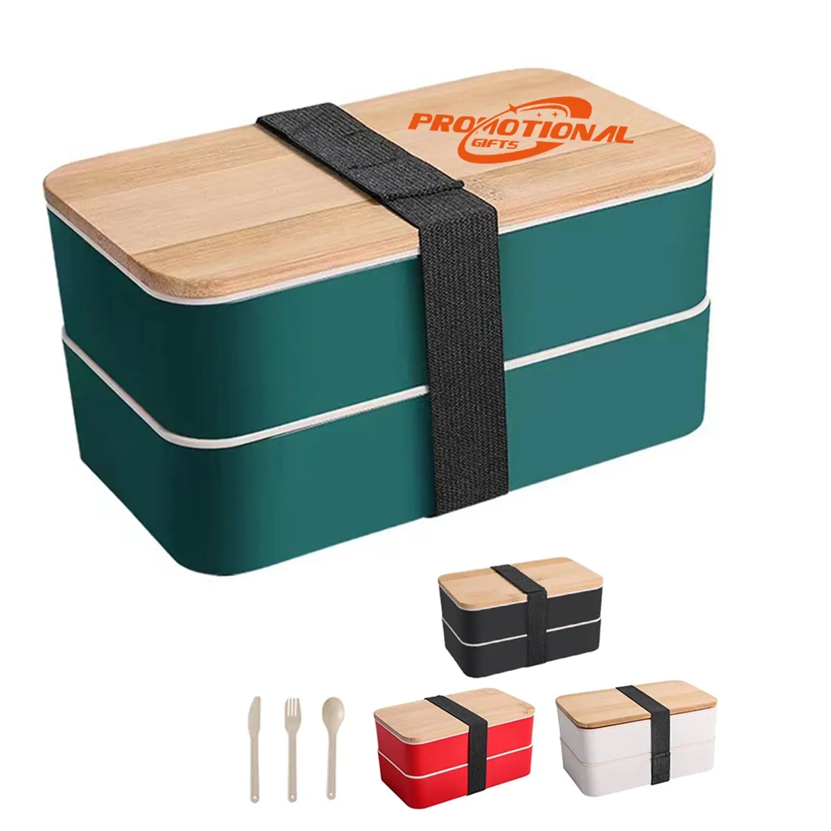 Premium Bento Bamboo Lunch Box with Compartments 1