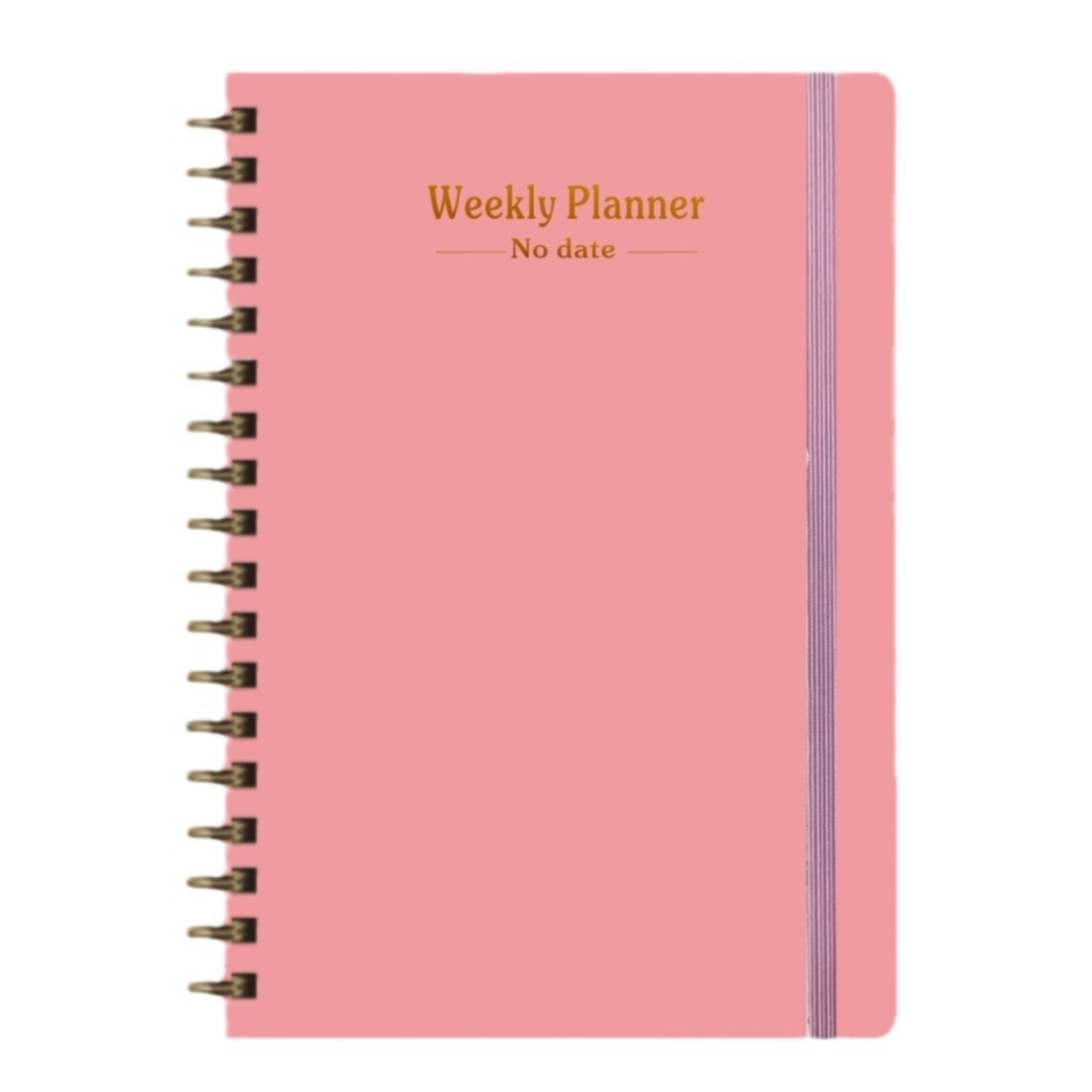 A5 Weekly Planner Spiral Hardcover Notebook w/ Elastic Band 9
