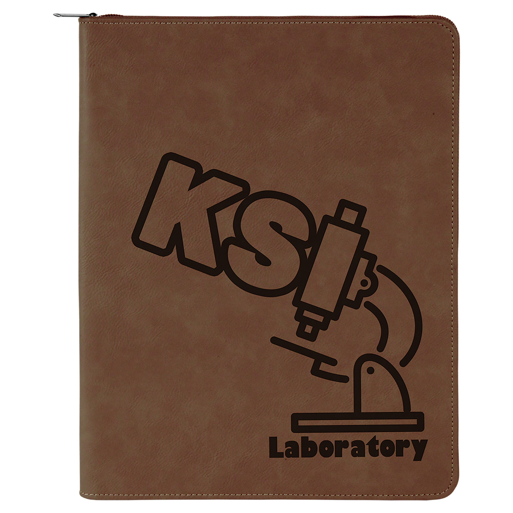 9 1/2" x 12" Zipable Leatherette Portfolio with Notepad 4