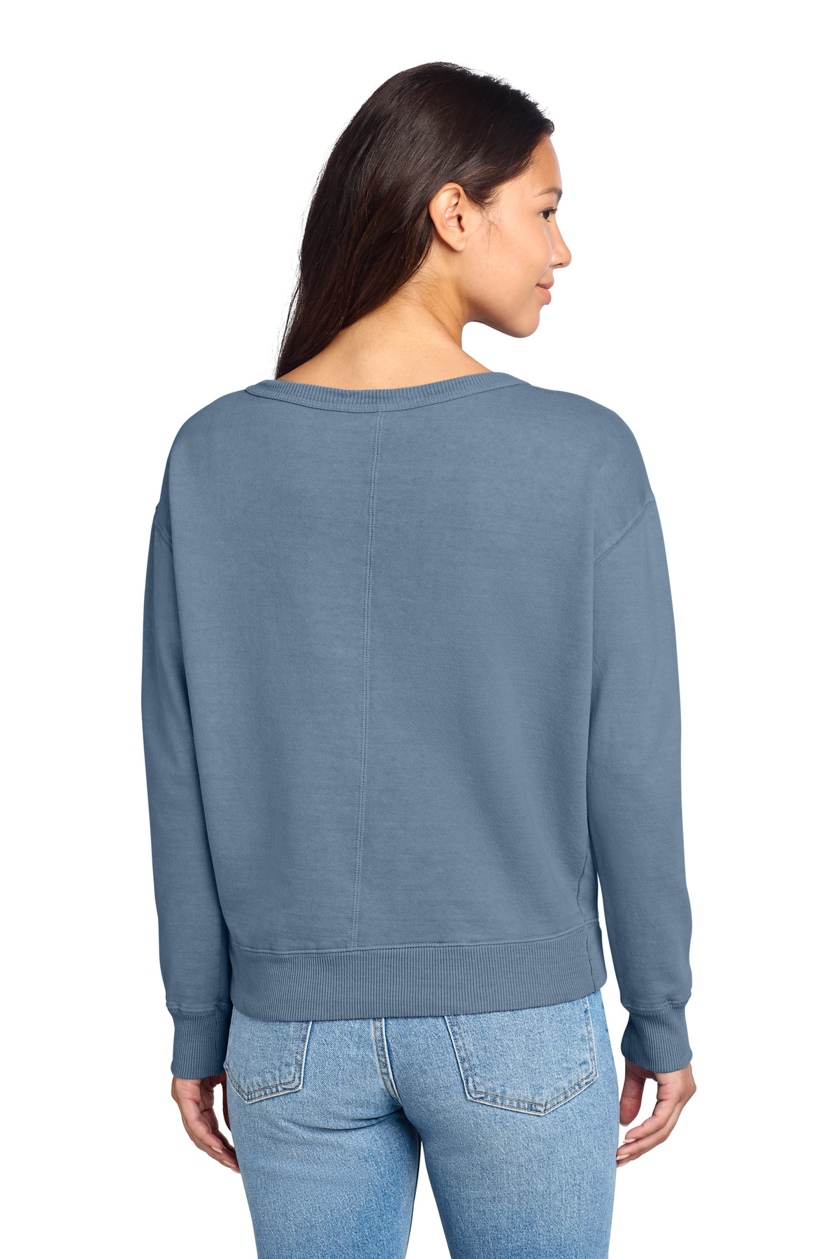 Port & Co Women's Beach Wash Garment-Dyed V-Neck Sweatshirt LPC098V 7