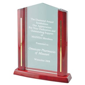 Rosewood Cathedral Rectangle Acrylic Award 2