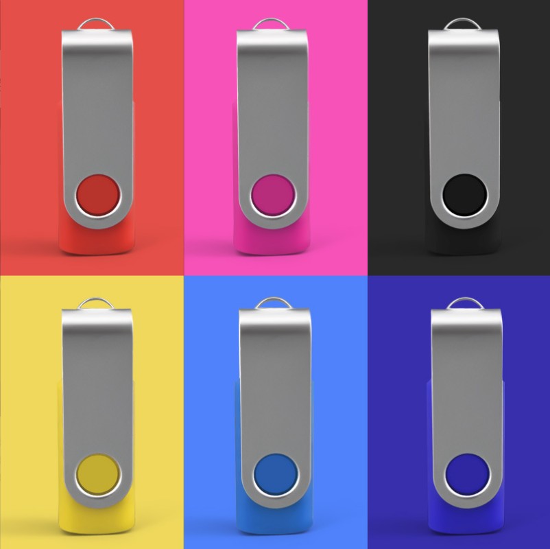 Rotary Telescopic Metal USB Flash Drive 8