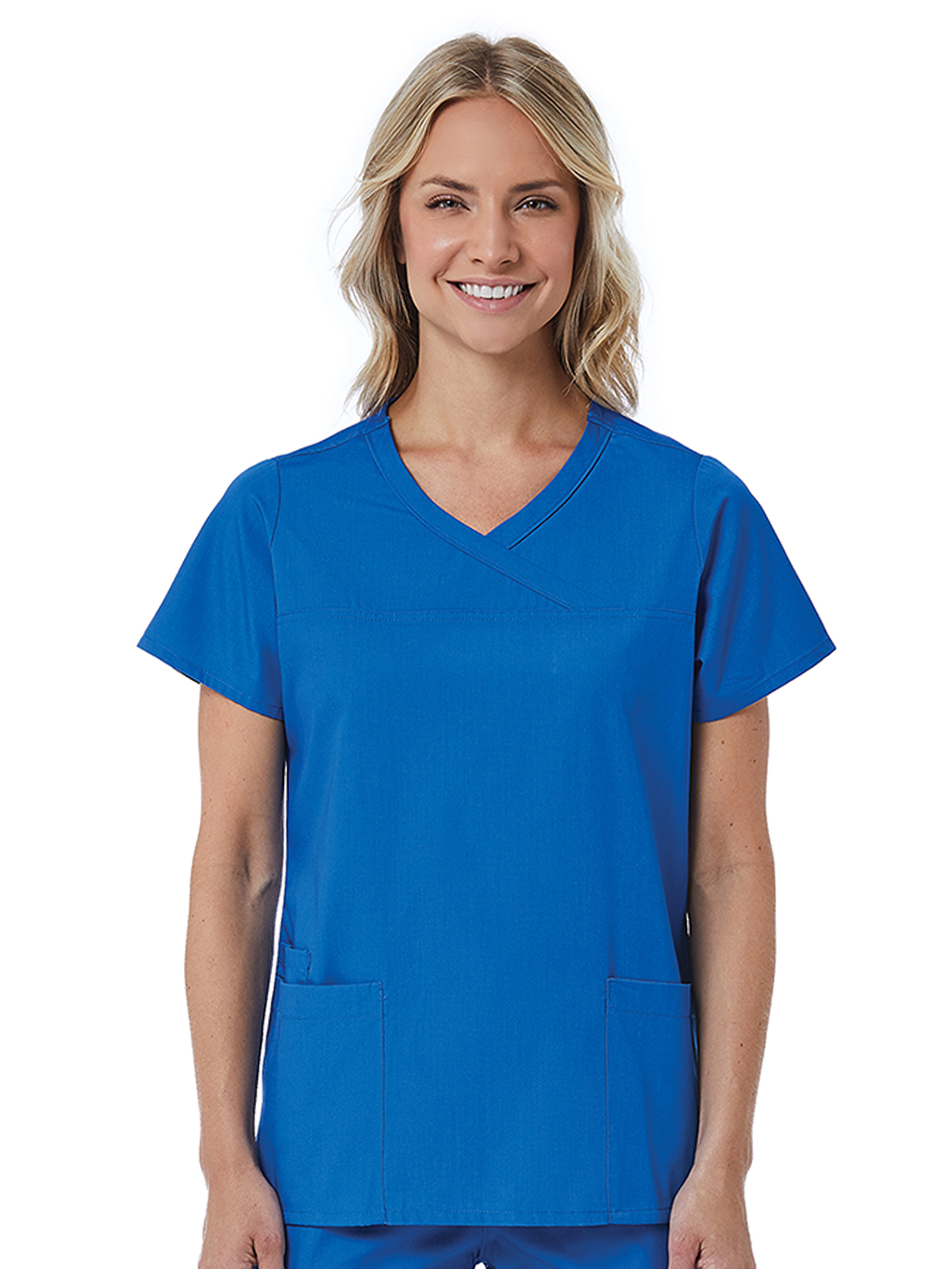 Maevn - Red Panda - Women's Three-Pocket Curved Mock Wrap Top 10