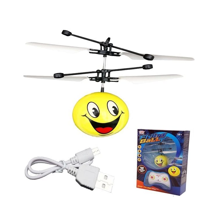 Helicopter Toys - Smiley Face Emoji Remote & Charger 1