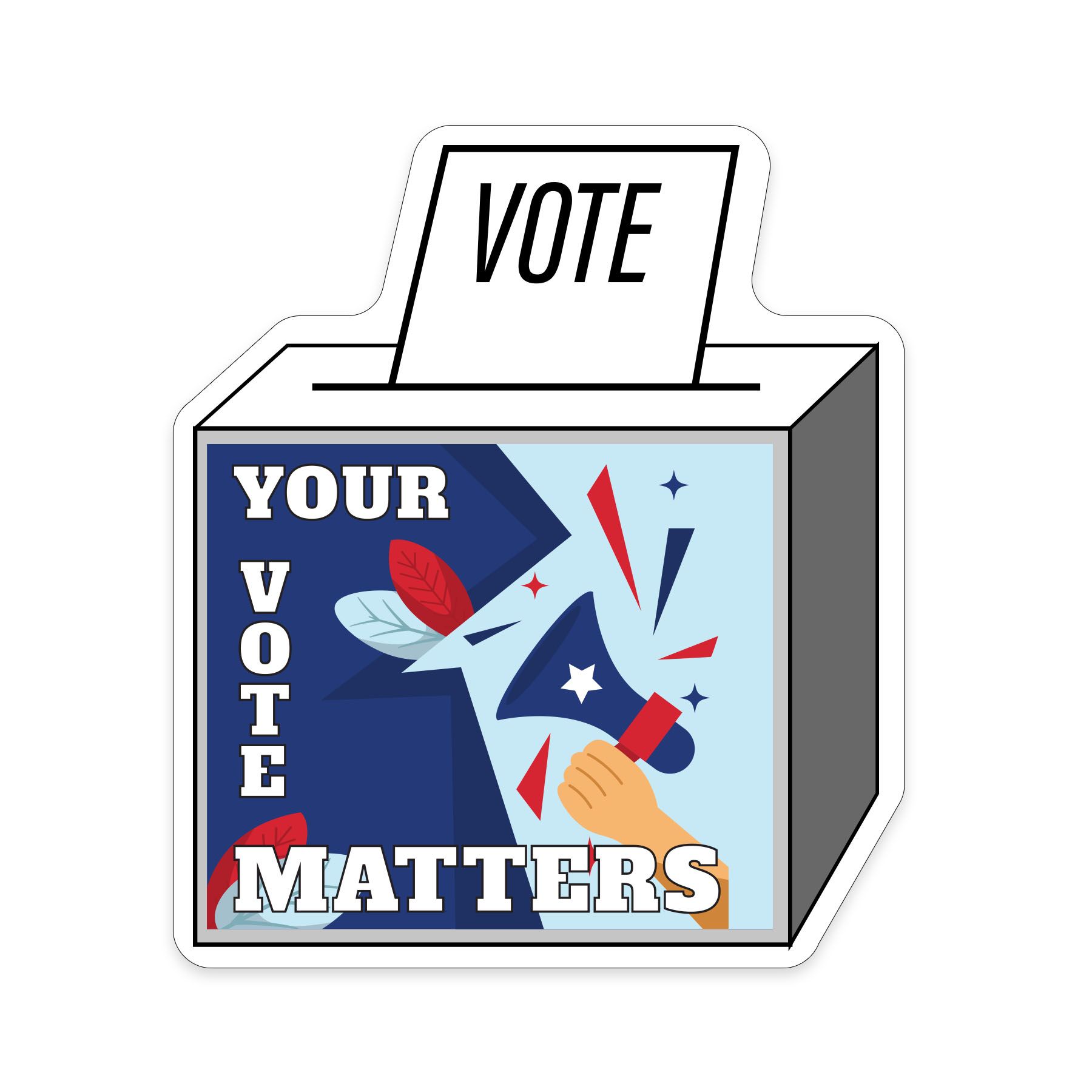 Vote Shaped NoteKeeper™ Magnet 35 Mil 1