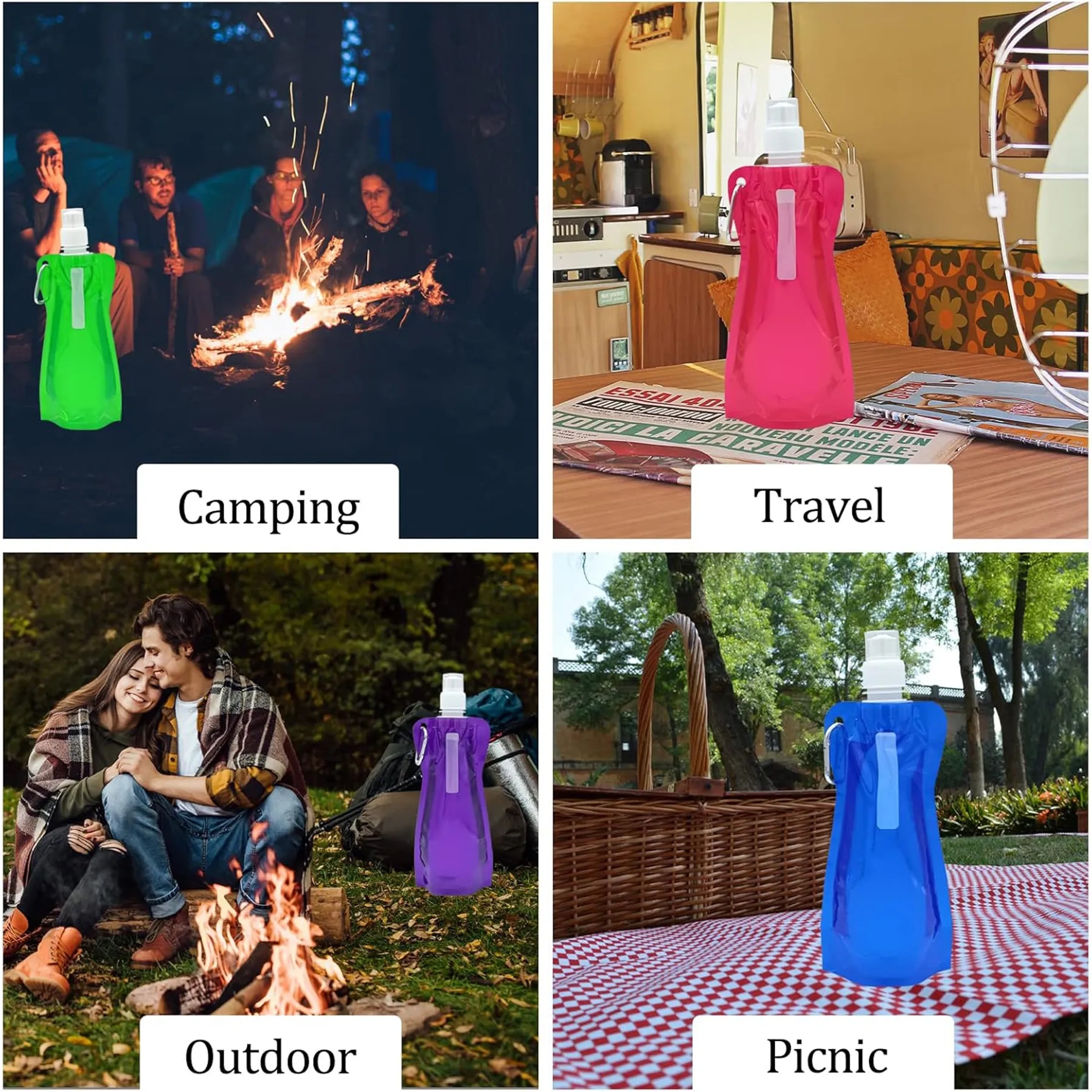 Collapsible Sports Water Leak Proof Travel Bottles 6