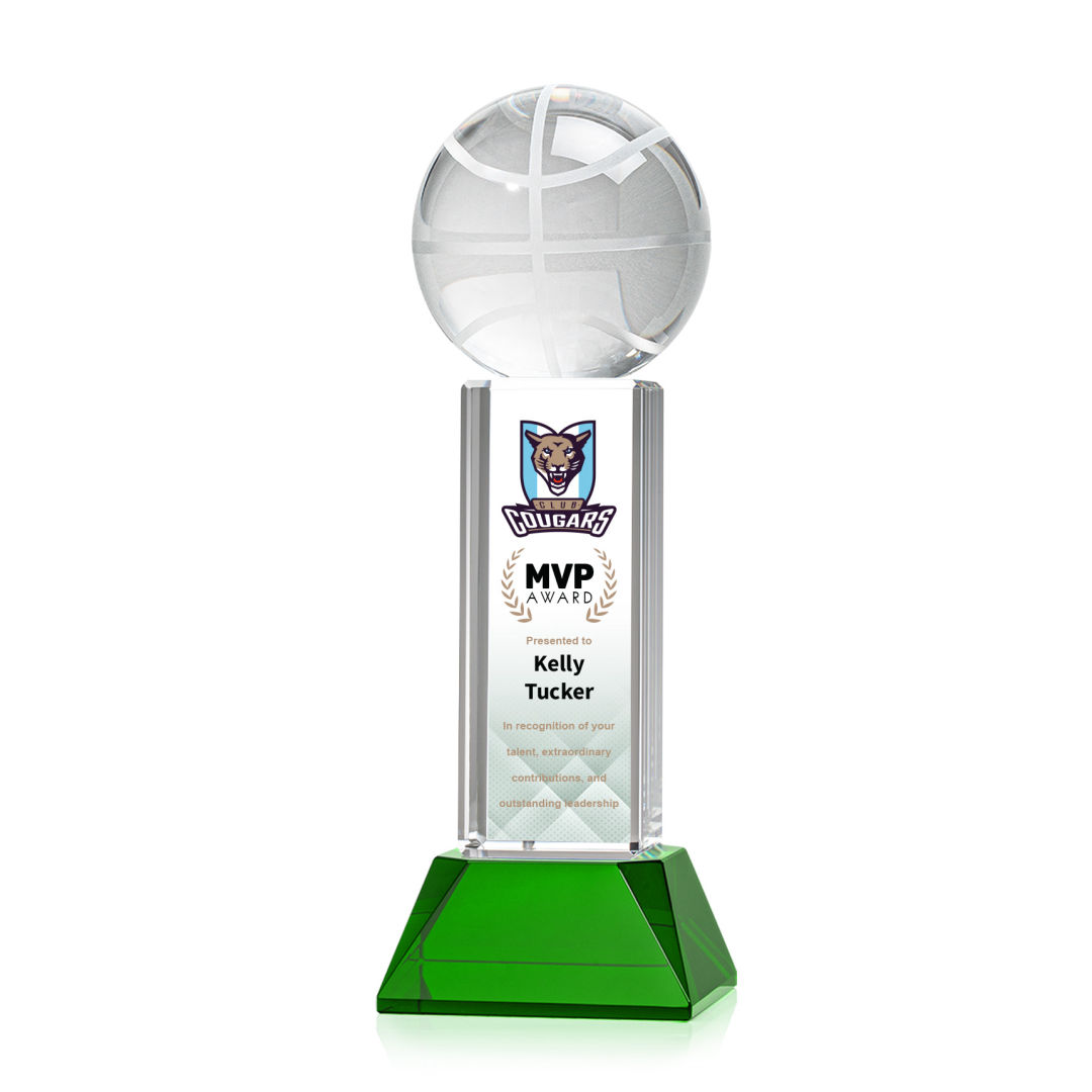 Basketball VividPrint™ Award on Stowe - Green 10