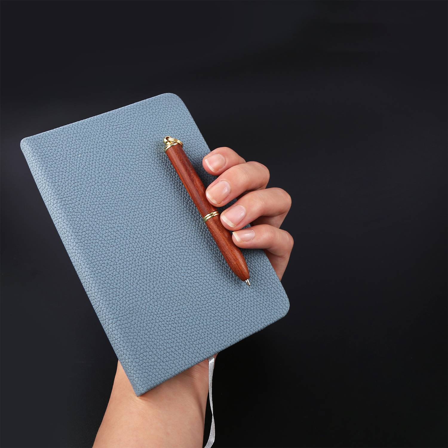 Portable wooden brass metal ballpoint pen 1