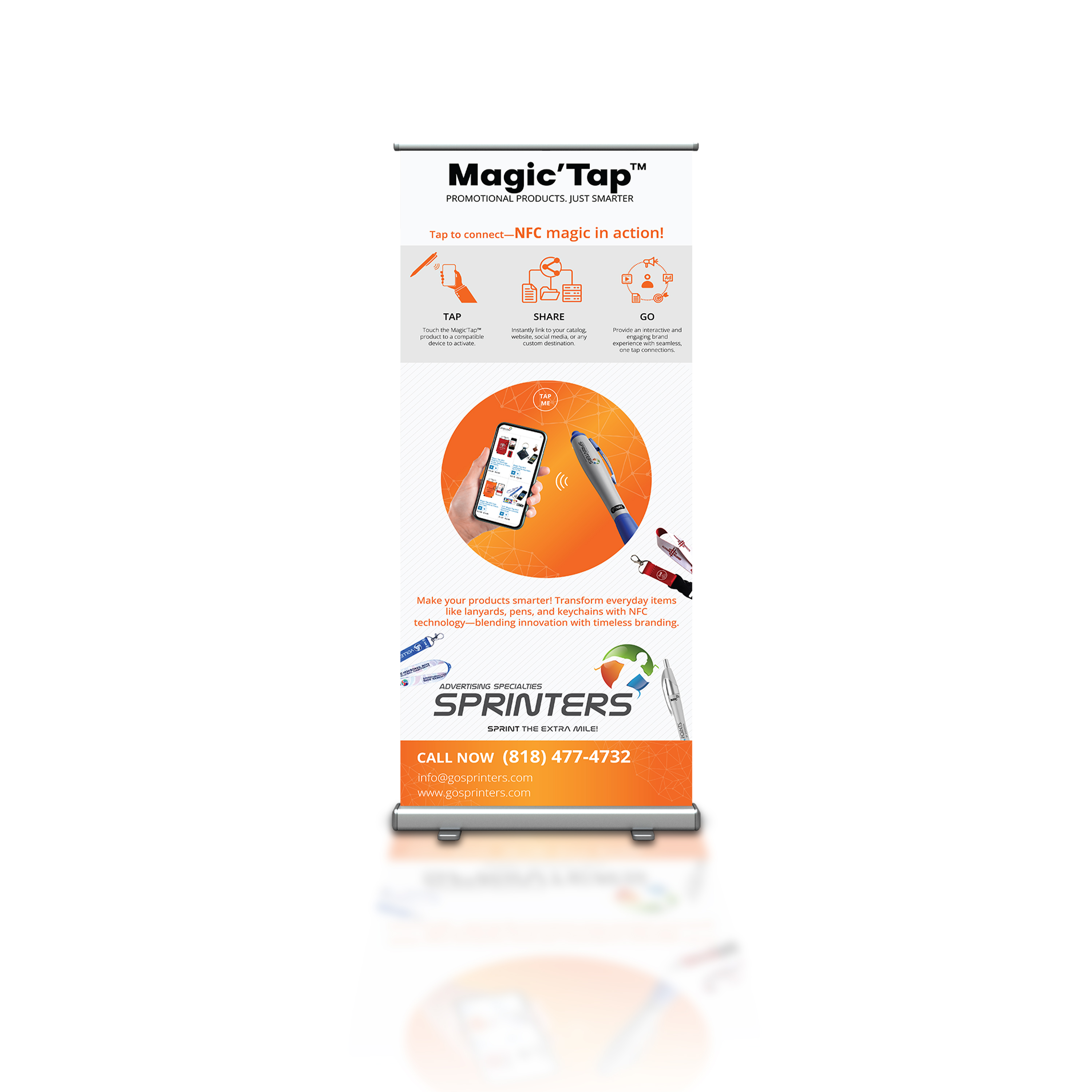 Roll Up Retractable Banner - 32" x 71" 3