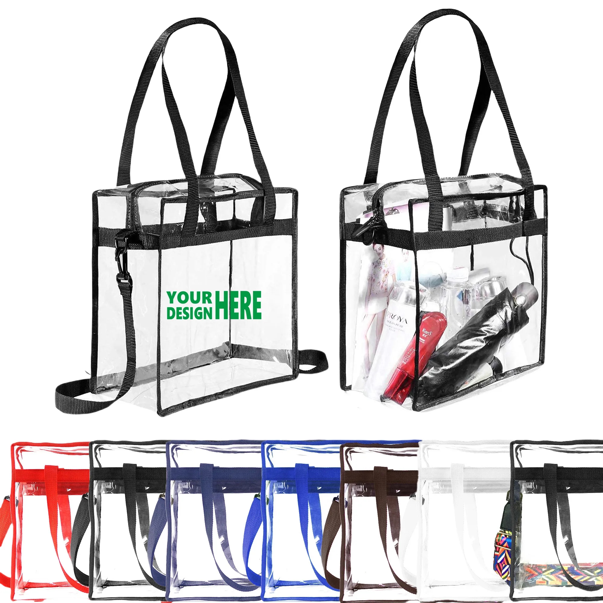 Clear PVC Bag Stadium Tote MOQ20 10