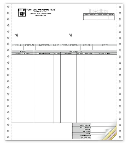 Invoices, Classic Continuous 1