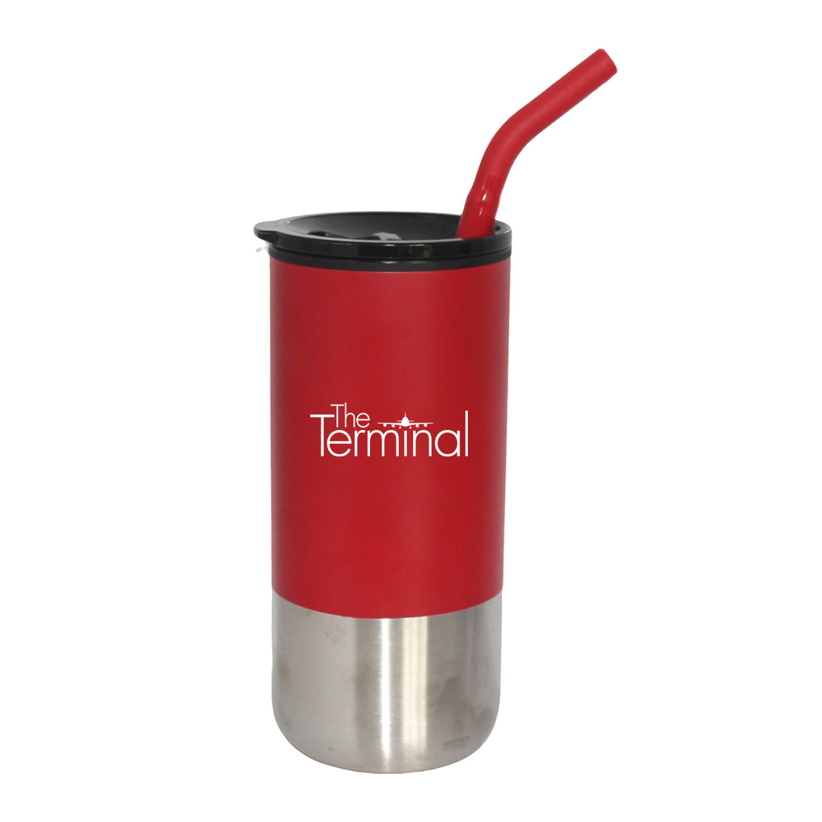 EcoSip 16oz Double-Wall Tumbler With Silicone Tipped Straw 14