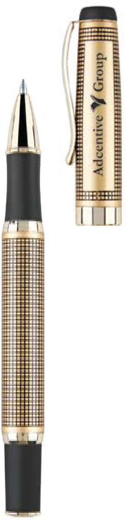 Hess Satin Gold Brass Rollerball Pen 2