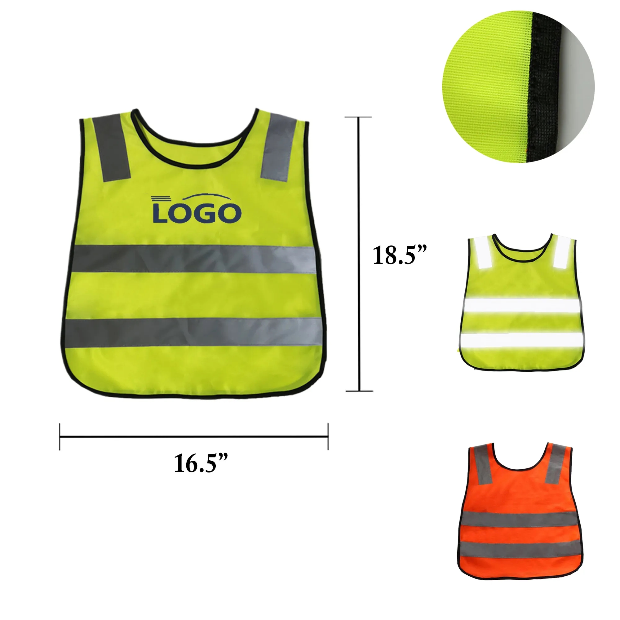 MOQ30 Kids Reflective Safety Vest 2