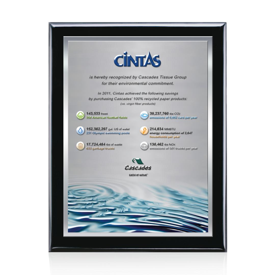 Oakleigh VividPrint™ 3D Plaque - Black/Silver 5