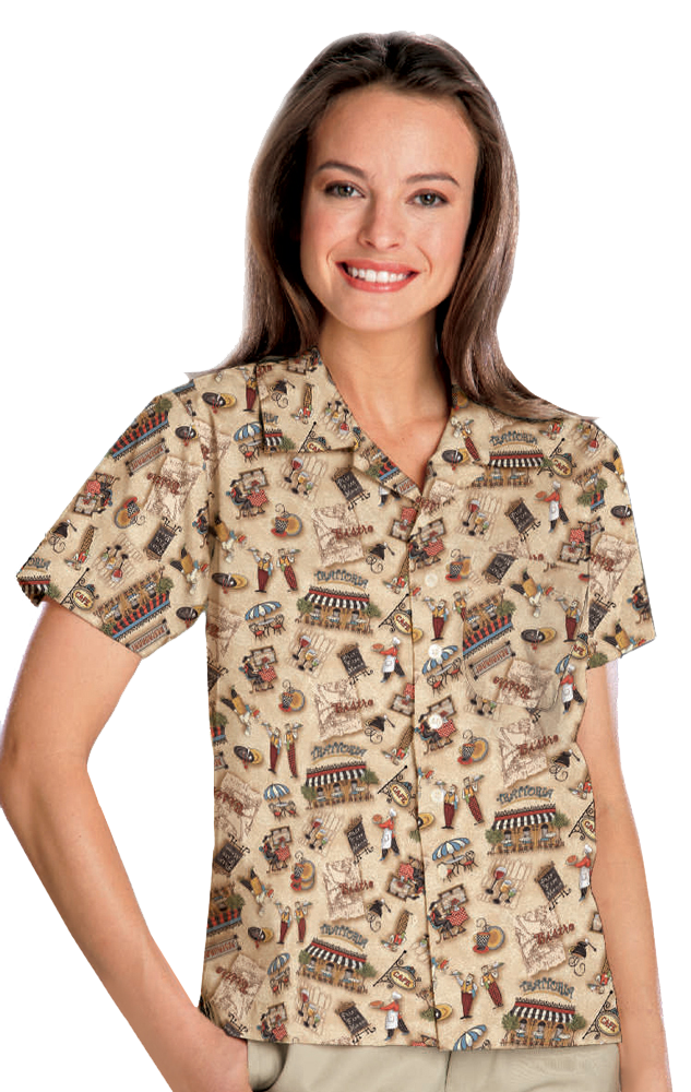 Bistro Print Camp Shirt 2