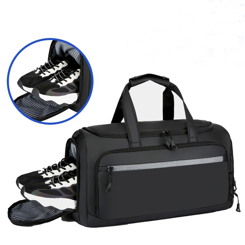 Personalized Gym Bag (Black), Medium Sports Duffle With Adjustable Shoulder Strap 4