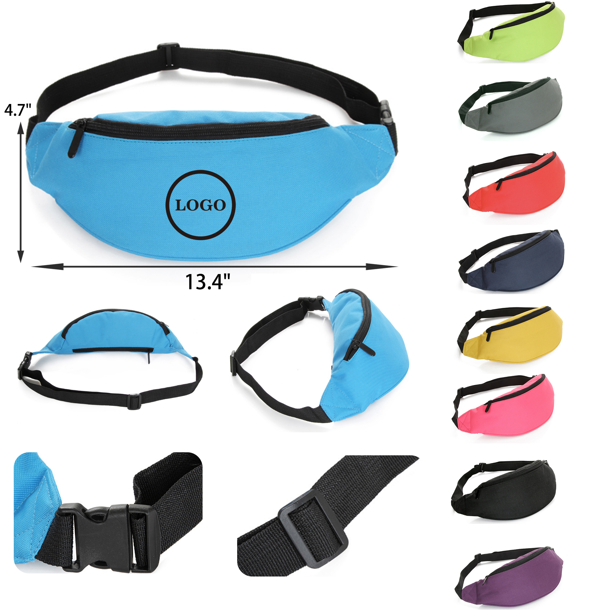 MOQ 50 PCS Durable Outdoor Sports Canvas Waist Bag 7