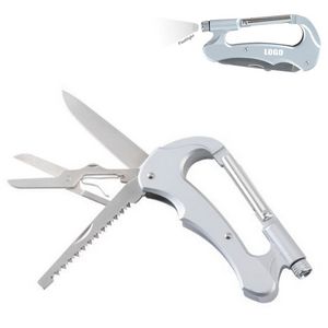 Carabiner Multi-Tool with Knife Scissors and Flashlight 2