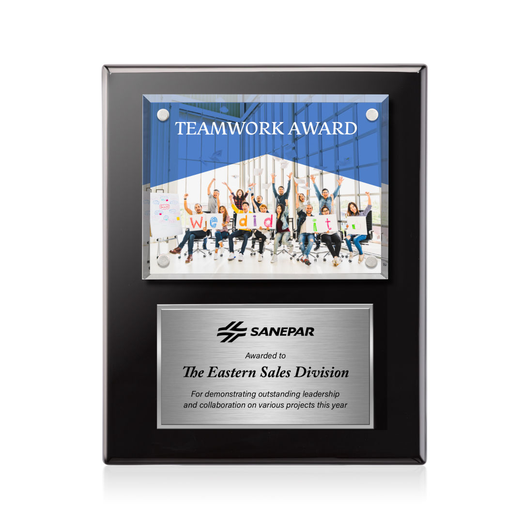 Gossamer VividPrint™ Plaque - Black/Silver 3