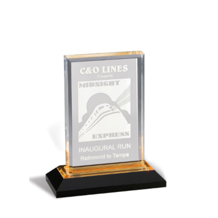 5X8 Gold Beveled Impress Acrylic Award