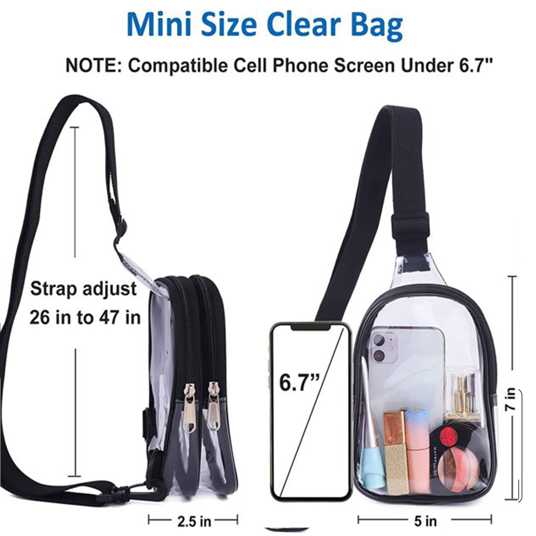 Clear Crossbody Sling Backpack 2