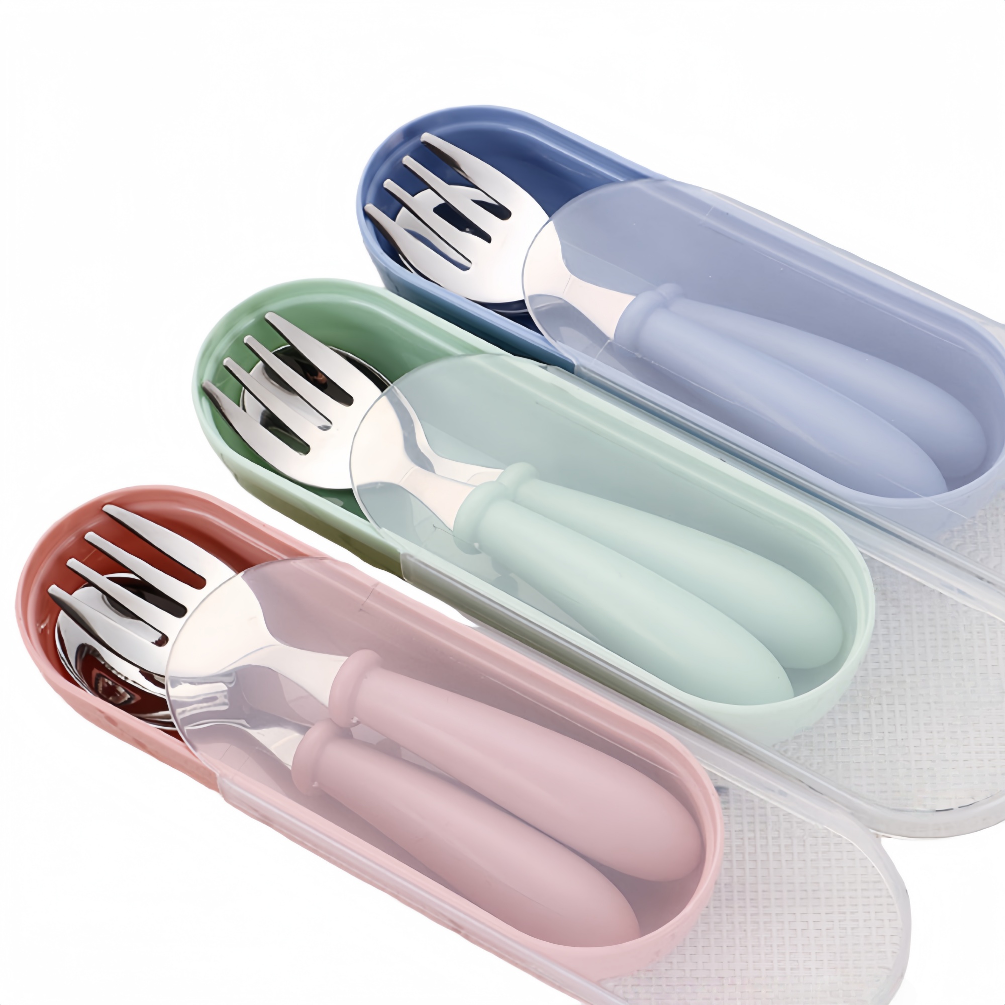 Baby Stainless Steel Cutlery Fork And Spoon Three-Piece Set 3