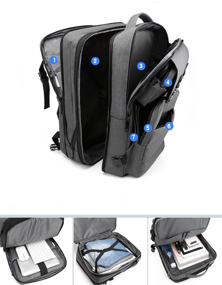 Big Capacity Travel Backpack Work Back Pack College Bag 5
