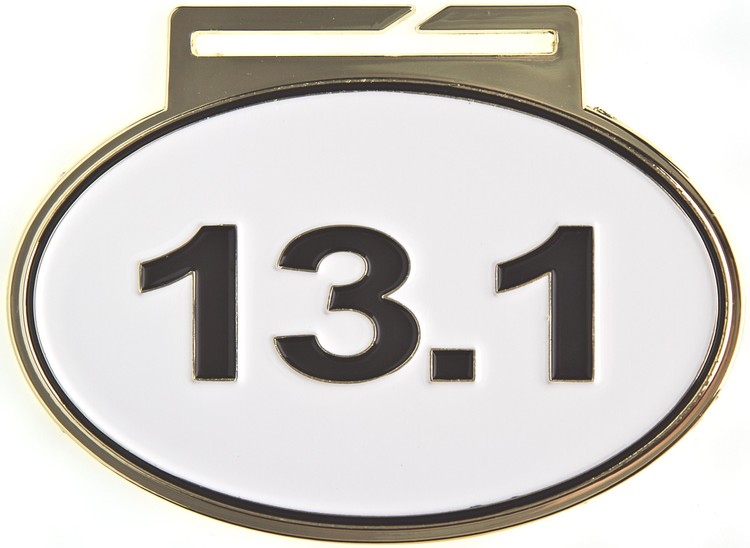 13.1 Large Oval Running Medal with Ribbon 2
