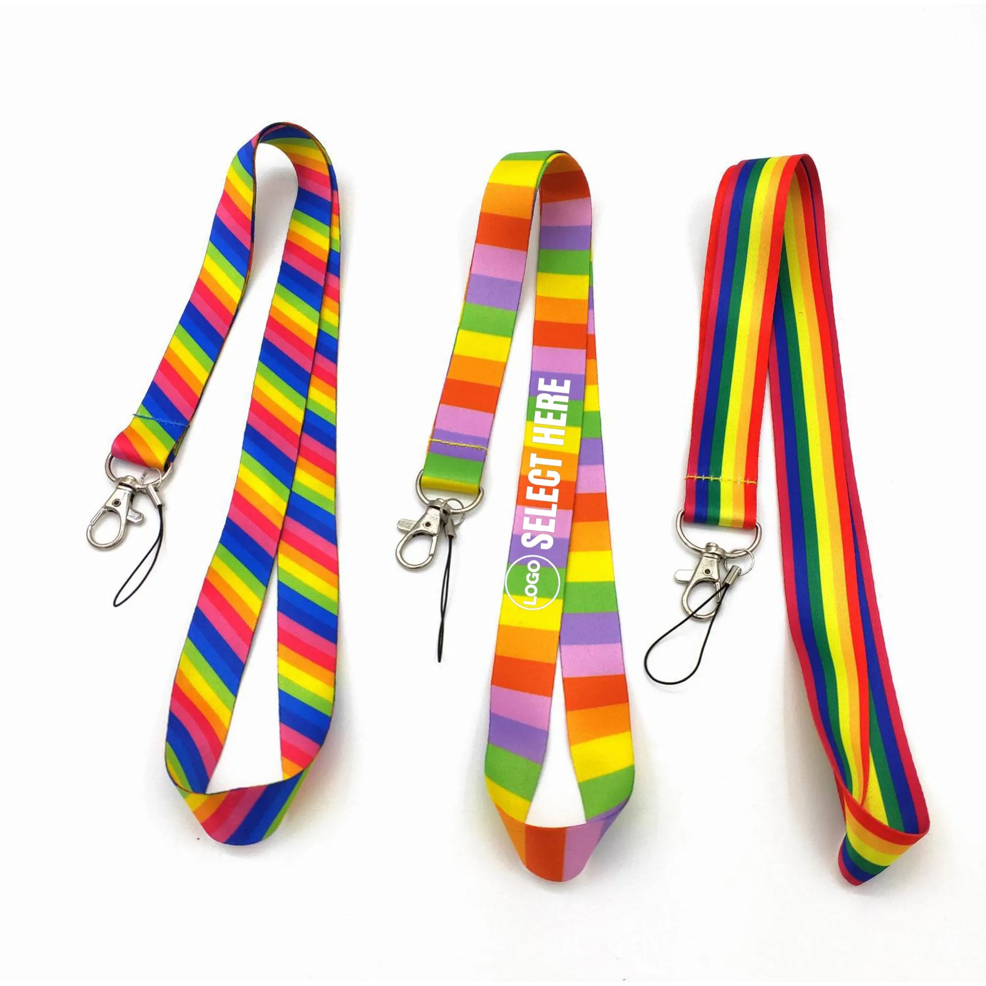 Polyester Lanyard Rainbow