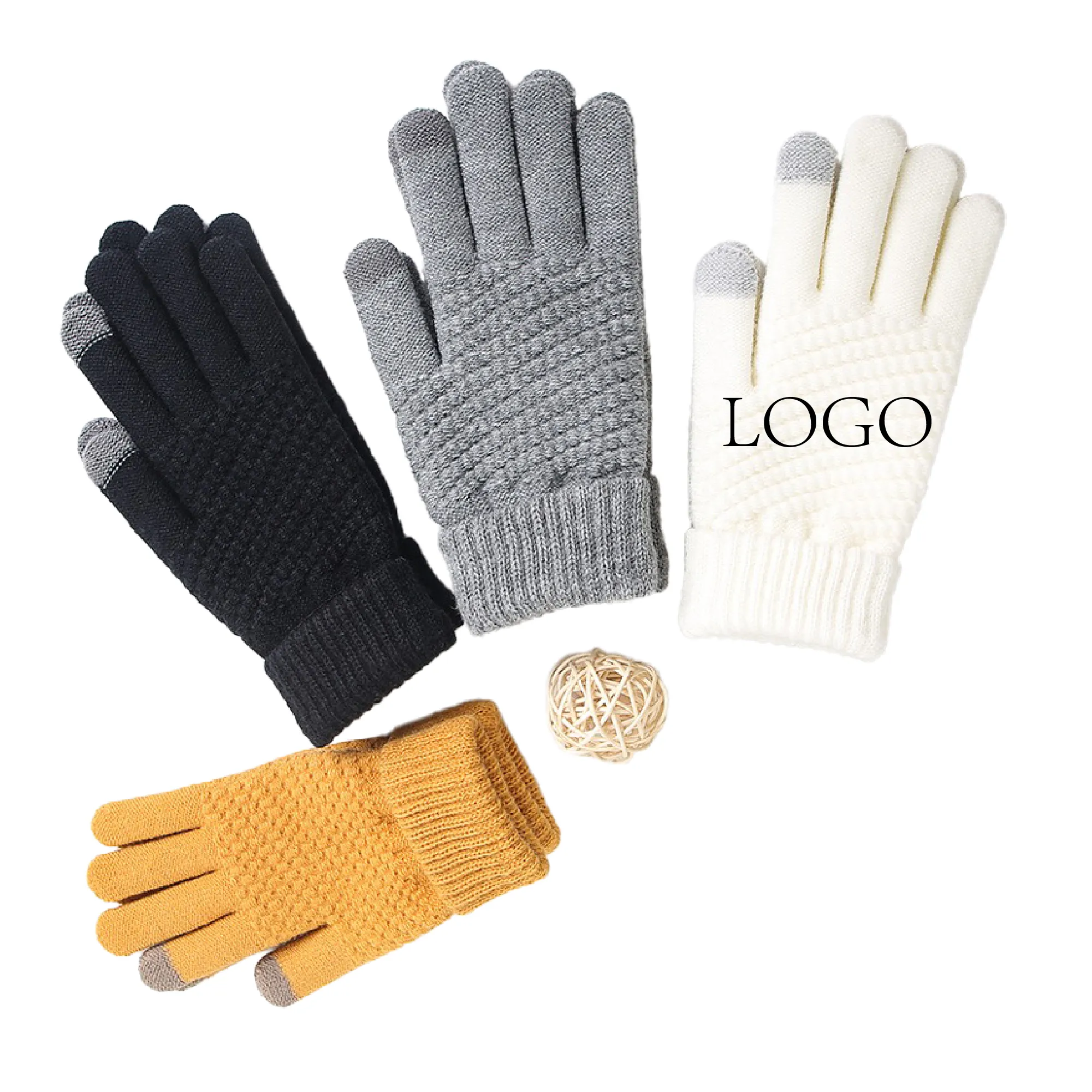 Touchscreen Gloves Stretch Knitted Texting Windproof 4