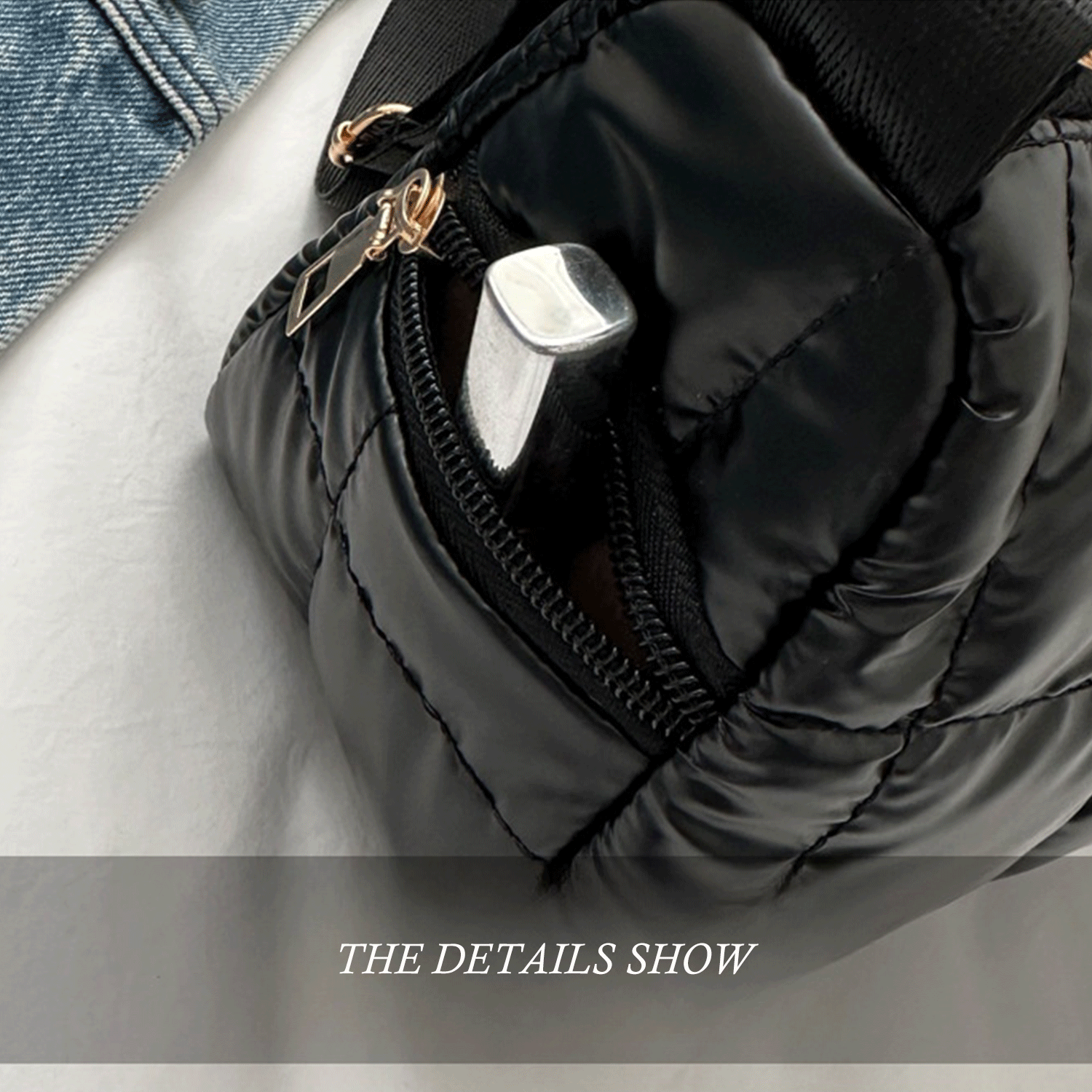 Winter New quilted Grid Small Square Puffer Crossbody Bag 9