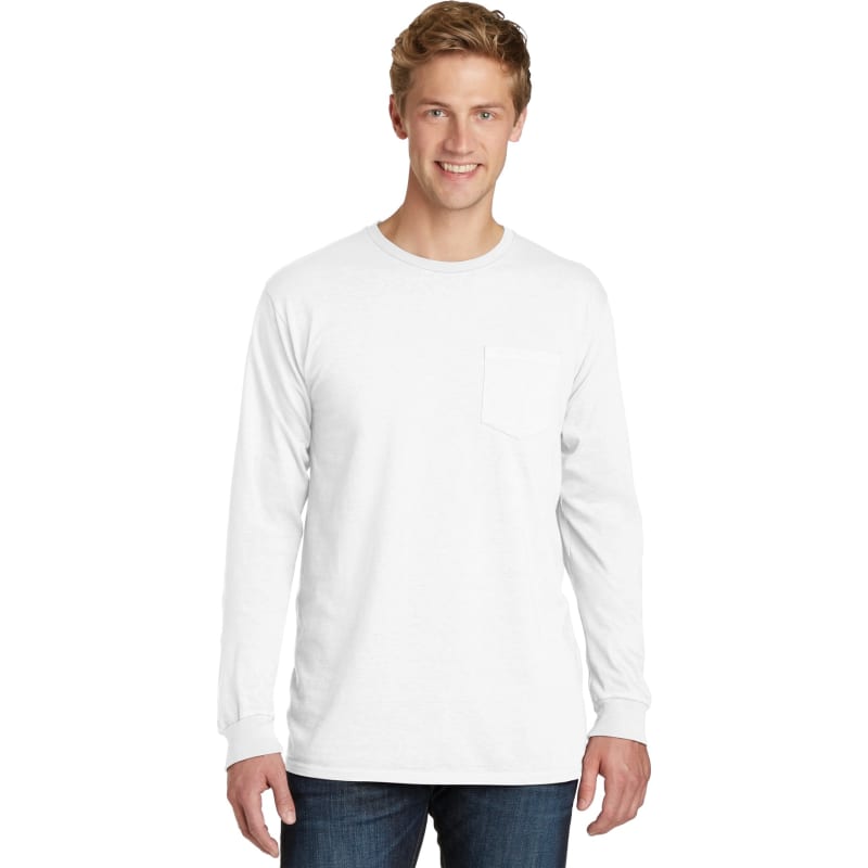 Port & Company Beach Wash Garment-Dyed Long Sleeve Pocket Tee 26