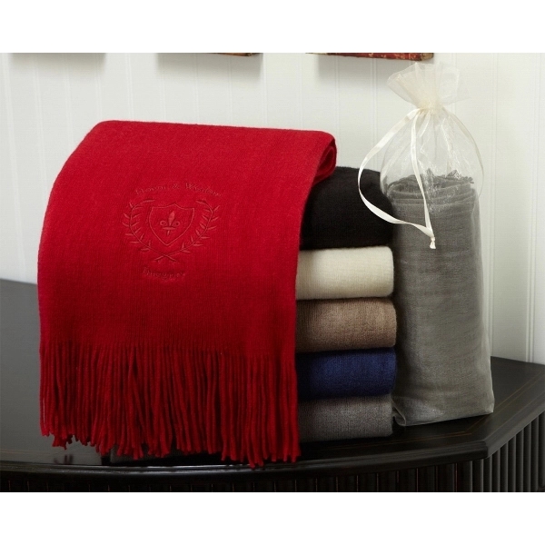 Boucle fringed scarf