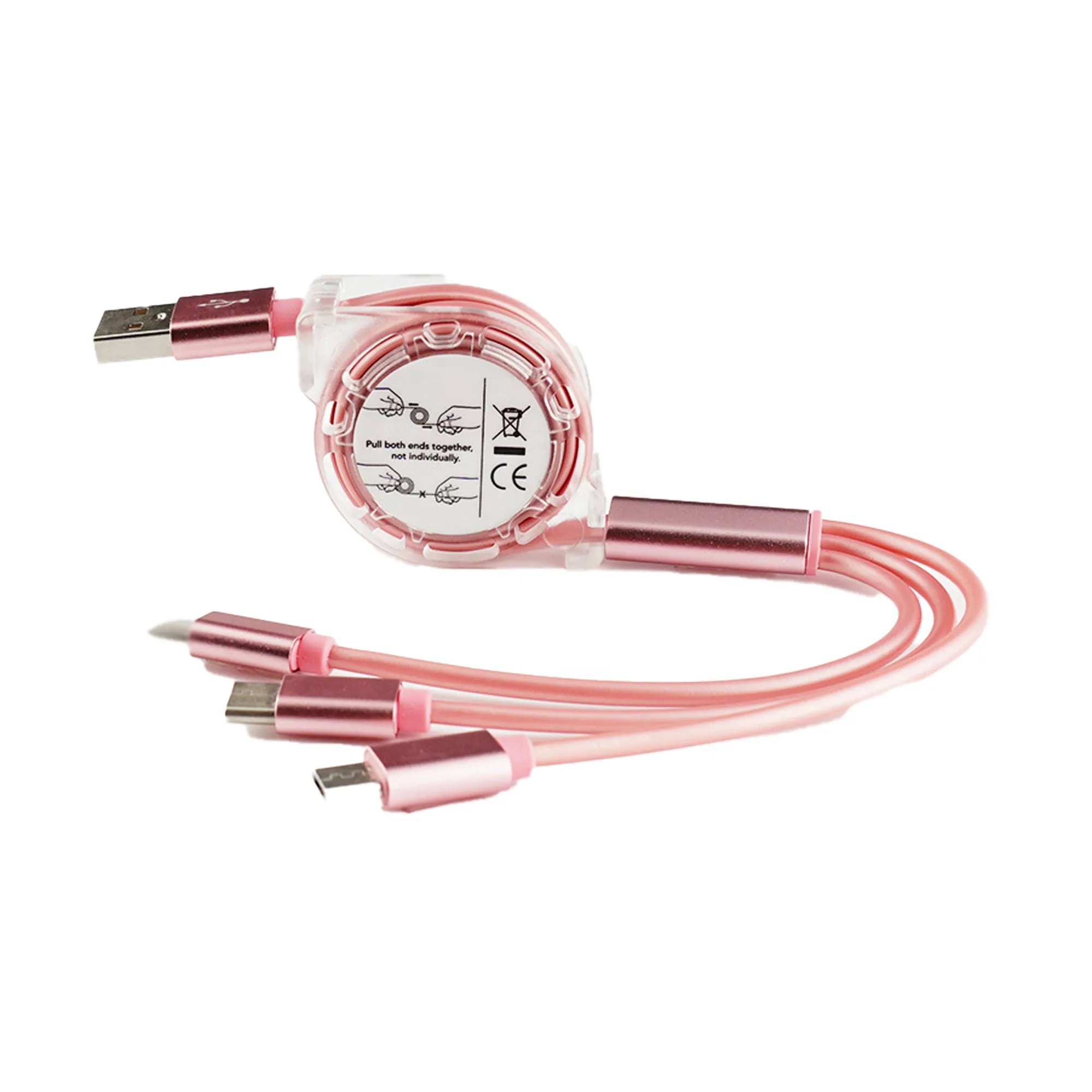 3-In-1 Retractable USB Charging Cable 3