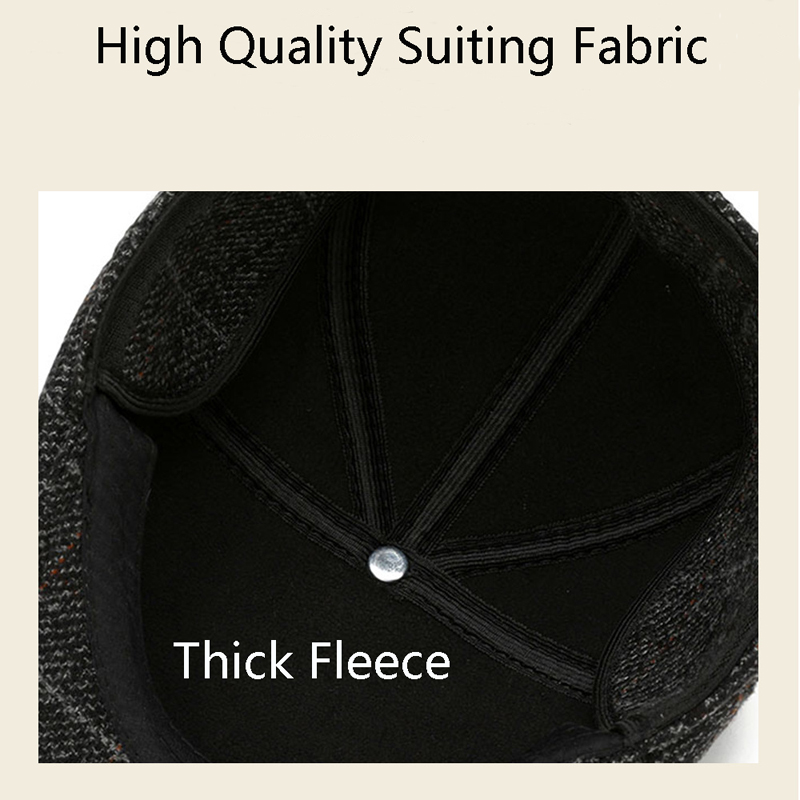 Wool Blend Beret Flat Newsboy Gatsby Caps w/Retractable Invisible Ear flap 11