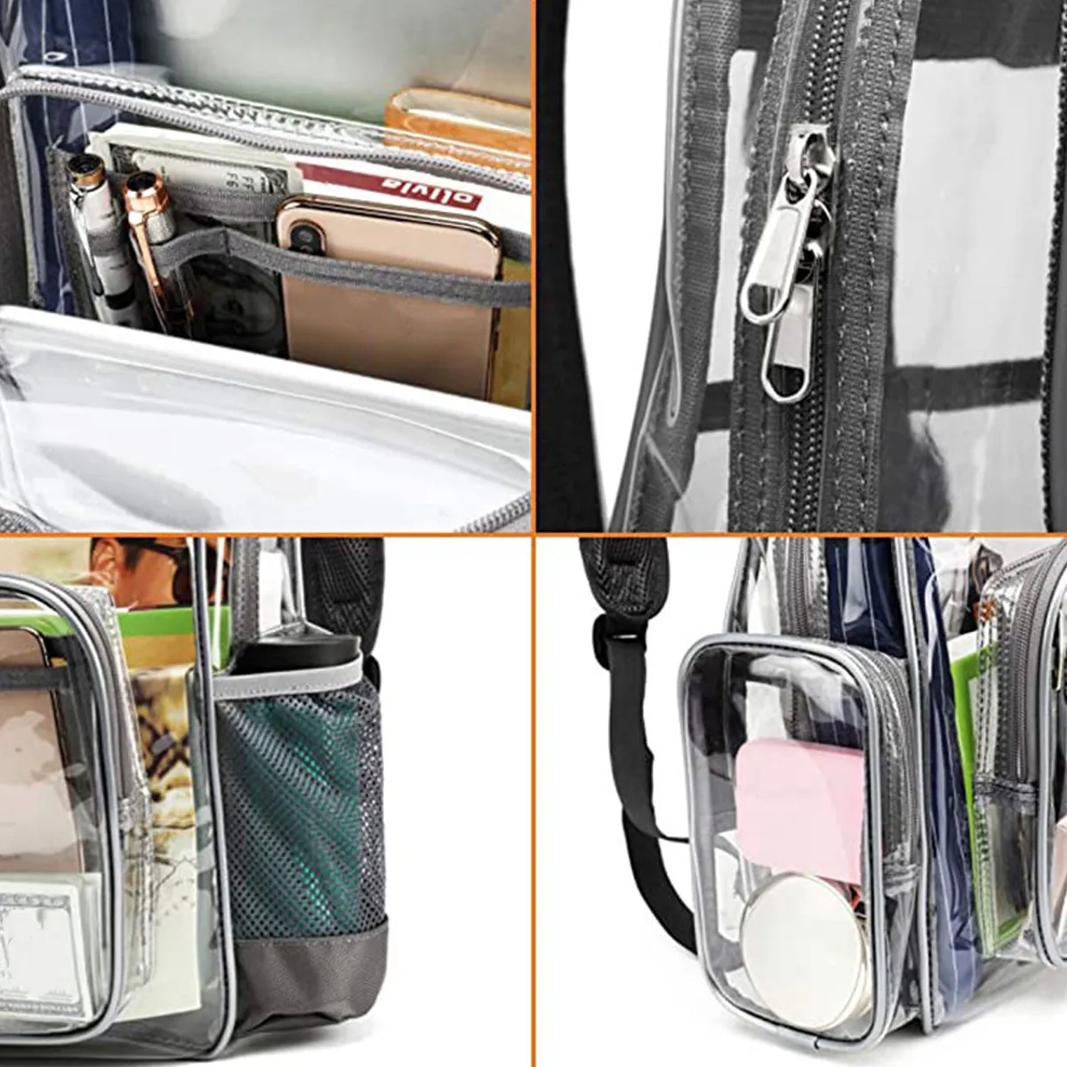 Waterproof See Through Backpack Stadium Clear Bag 2