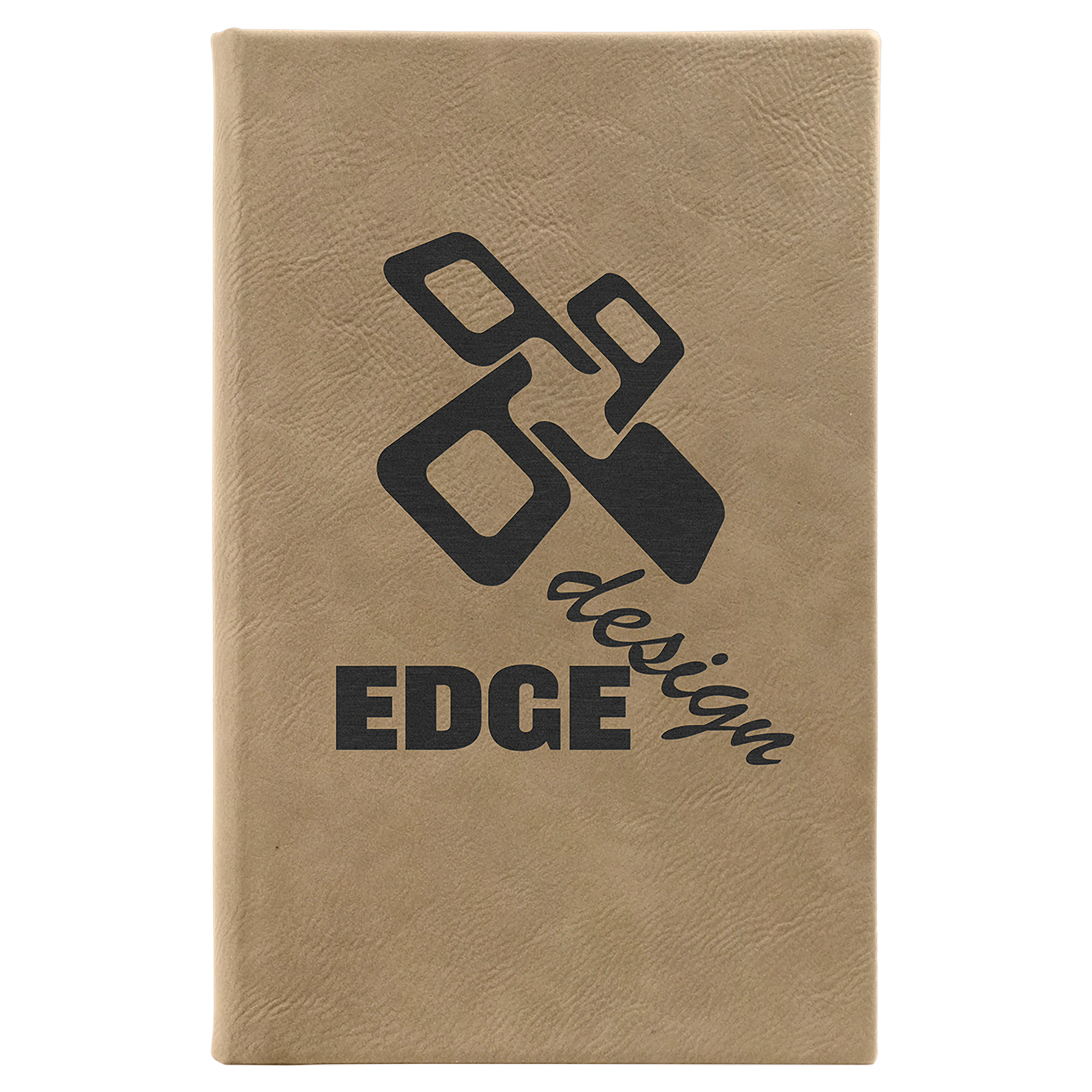 5 1/4" x 8 1/4" Light Brown Leatherette Sketch Book-Unlined Paper 1