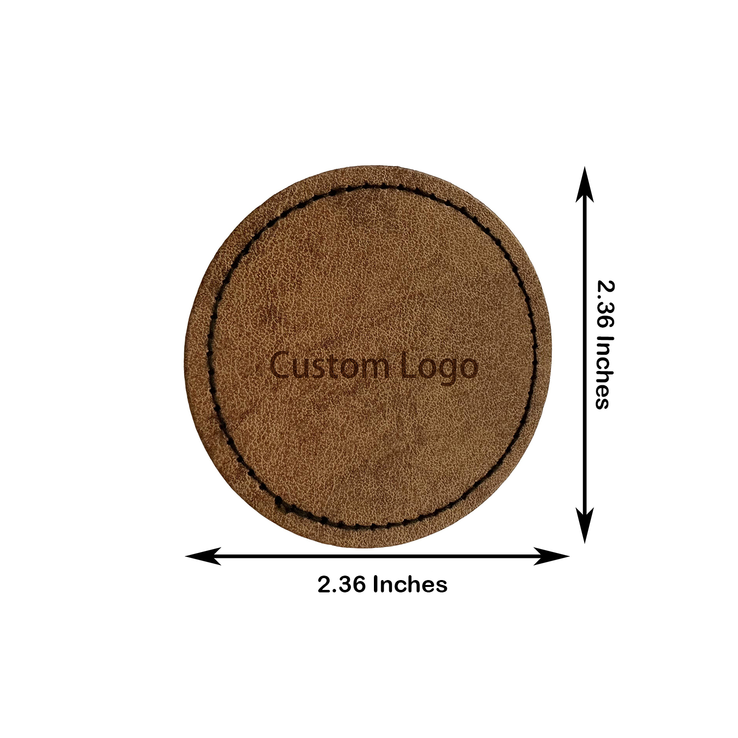 Round Shape Leatherette Patch 6