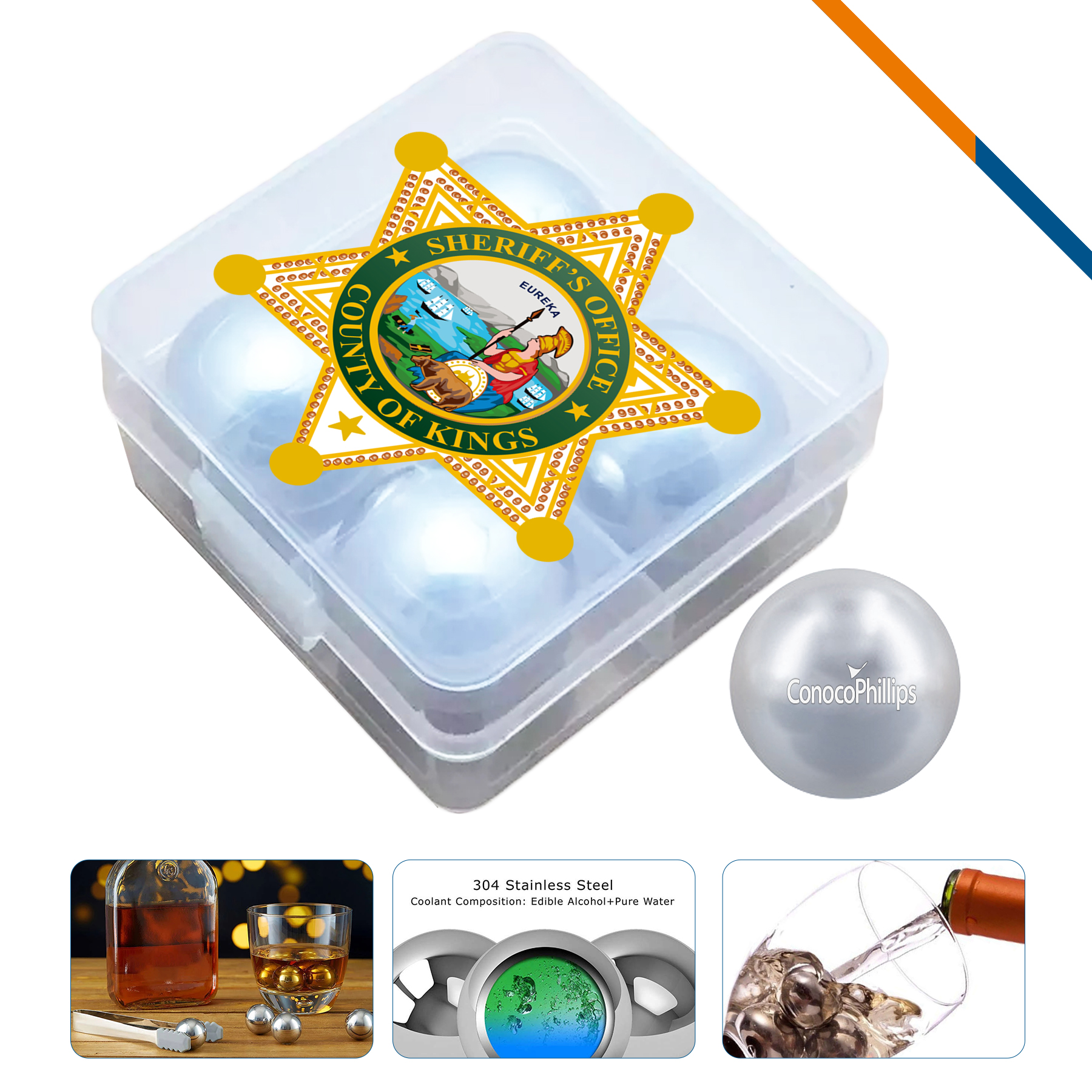 Field Stainless Steel Ice Ball 3